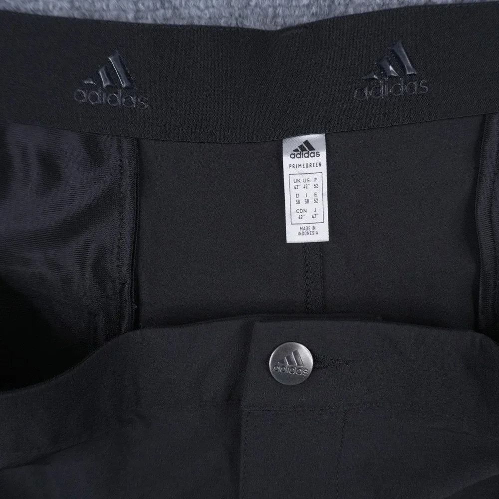 Adidas Golf Shorts‎ Mens 42 Black Primegreen Performance Flat Front Solid Active